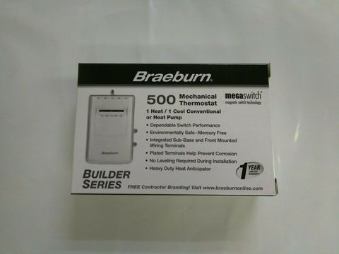 NEW Braeburn 500 1 Heat / 1 Cool Mechanical Thermostat-Mega Mart Warehouse-Ultimate Unclaimed Freight Buyer and Seller Specialists