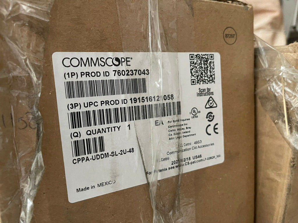 Angled Distribution Module Panel COMMSCOPE Angled Discrete Distribution, Module Panel SL, 2U, 48 Por...