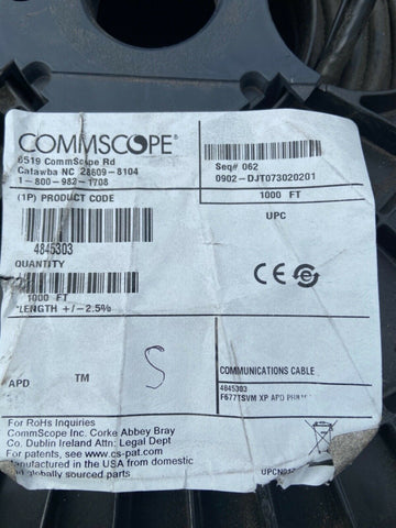 NEW COMMSCOPE 4845303 F677TSVM XP APD 1000FT-Mega Mart Warehouse