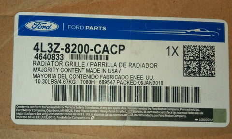 NEW Genuine Grille Assembly - Radiator 4L3Z-8200-CACP-Mega Mart Warehouse-Ultimate Unclaimed Freight Buyer and Seller Specialists