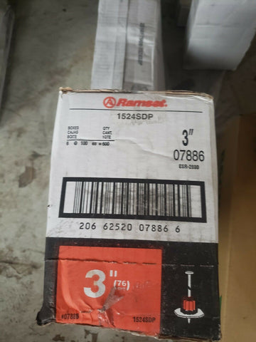 ITW Ramset 1524SDP 3" Square Washered Pins (6 BOXES / 100 PER BOX = 600)-Mega Mart Warehouse-Ultimate Unclaimed Freight Buyer and Seller Specialists
