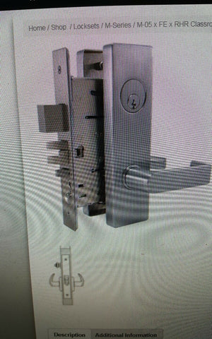 M-05 X FE X US26D RHR CLASSROOM Grade 1 – Heavy Duty, Mortise Lock-Mega Mart Warehouse-Ultimate Unclaimed Freight Buyer and Seller Specialists