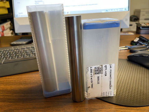 (4 PC LOT) Precision Carbide Rod Blanks 1.000 x 6 w/ch TMK, 505122-Mega Mart Warehouse
