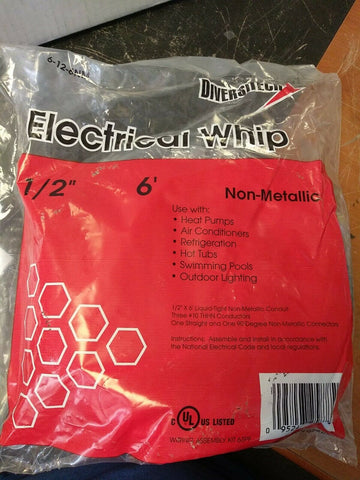 (6) Diversitech Electrical Whip 1/2" x 6' Non-Metallic Model G89-797-Mega Mart Warehouse-Ultimate Unclaimed Freight Buyer and Seller Specialists