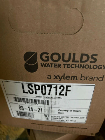 NEW Goulds LSP0712F 3/4HP Submersible Sump Pump