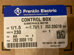 NEW FRANKLIN ELECTRIC CONTROL BOX 282-3008-110 1/1.5HP 0.75-1.1KW IN BOX-Mega Mart Warehouse-Ultimate Unclaimed Freight Buyer and Seller Specialists