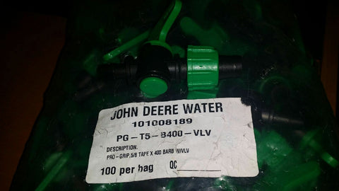 JOHN DEERE Pro Grip, 16 mm [5/8"] Tape Coupling with valve & barb - 50 pack-Mega Mart Warehouse-Ultimate Unclaimed Freight Buyer and Seller Specialists