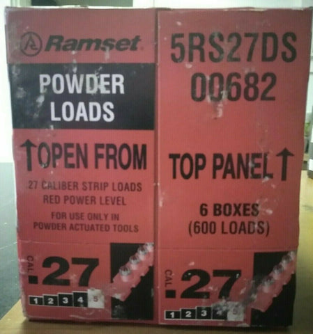 NEW Ramset 5RS27DS Box of 100 (600 total) #5 "Red" 27 cal Strip Loads-Mega Mart Warehouse-Ultimate Unclaimed Freight Buyer and Seller Specialists