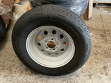 (4) Rainier ST Steel Belted Radial Trailer Tire W/Rim 205/75R15 107/102M 6 PLY
