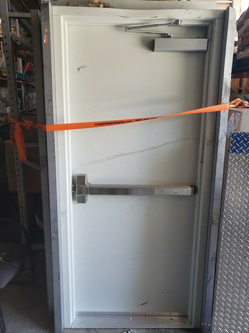 (3) PRE-HUNG EXIT DOORS W/ PANIC DEVICE 3070 WHITE 8" SUBFRAME 36" X 86"-Mega Mart Warehouse-Ultimate Unclaimed Freight Buyer and Seller Specialists