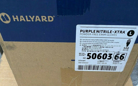 Halyard Health 50603 Purple Nitrile Exam Glove, Powder Free Exam Gloves, ( 500 )-Mega Mart Warehouse