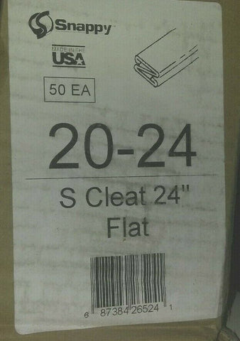 50 Pk Galvanized 24" Flat S-Cleat Tabs 20-24-Mega Mart Warehouse-Ultimate Unclaimed Freight Buyer and Seller Specialists