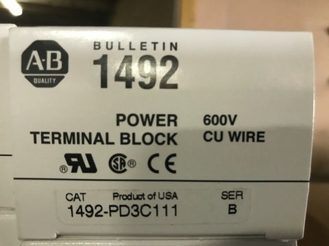 Allen Bradley 1492PD3C111 NSFP **GENUINE** AB 1492P D3C111-Mega Mart Warehouse-Ultimate Unclaimed Freight Buyer and Seller Specialists