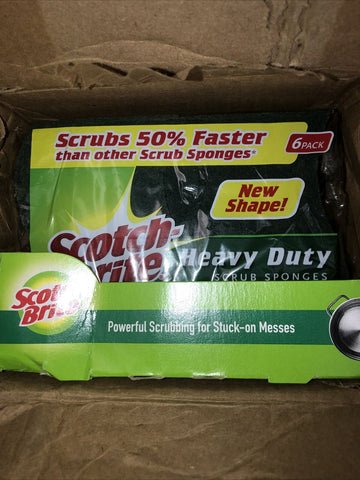 Scotch-Brite Heavy Duty Scrub Sponge Case Of 24 Count NEW-Mega Mart Warehouse-Ultimate Unclaimed Freight Buyer and Seller Specialists