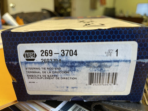 NEW GENUINE NAPA PRECISION Steering Tie Rod End Front Outer Lancer 269-3704-Mega Mart Warehouse