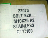 NEW DIN 7991 M10X25 Hexagon Socket Countersunk Head Screws, Fullthread A2 Stainl-Mega Mart Warehouse-Ultimate Unclaimed Freight Buyer and Seller Specialists