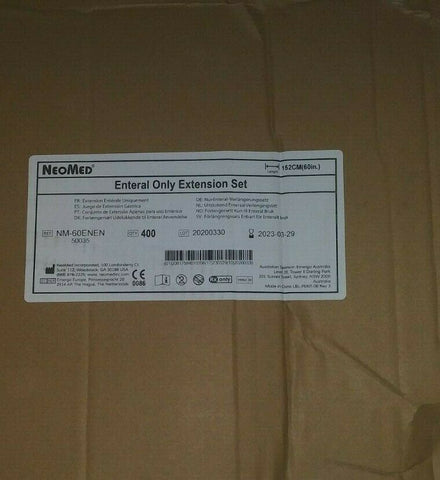 (1 CASE OF 400) NEW NeoMed Enteral Extension Set NM-60ENEN-Mega Mart Warehouse-Ultimate Unclaimed Freight Buyer and Seller Specialists