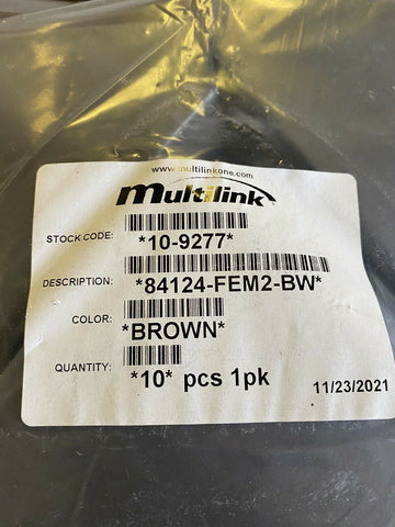 BRAND NEW MULTILINK INC. ELBOW 1.25" BROWN STEEL DUCT FLAT 10/PK