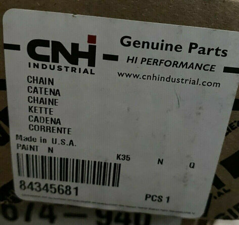 BRAND NEW GENUINE  84345681 Combine Unloading Auger Chain fits Case-IH