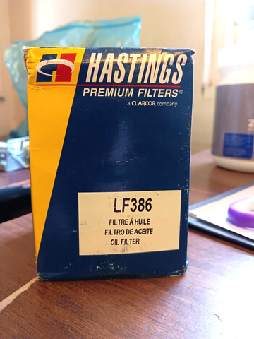 HASTINGS LF386 PREMIUM OIL FILTER (FREE SHIPPING)