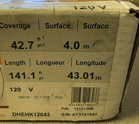 NEW Electric radiant floor heating cables  DITRA-HEAT membrane DHEHK12043