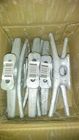 (12) 8 Inch Galvanized Gray Iron Open Base Cleats for Boats and Docks-Mega Mart Warehouse-Ultimate Unclaimed Freight Buyer and Seller Specialists