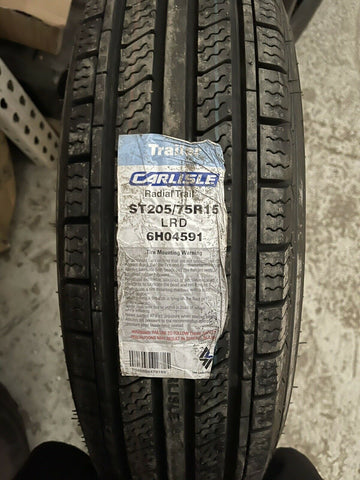(1) NEW ST205/75R15 Carlisle Ultra CRT D/8 Ply Trailer Tire **FREE SHIPPING**