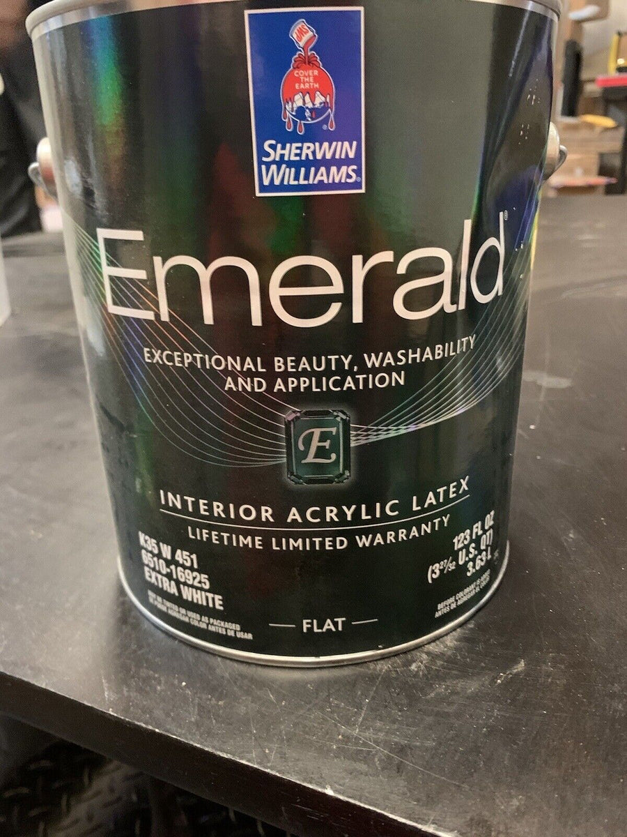 Sherwin Williams Emerald Interior Acrylic Latex- Flat K35 W 451, 12