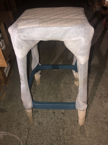 Industry West Low Stool Ocean Blue New-Mega Mart Warehouse-Ultimate Unclaimed Freight Buyer and Seller Specialists