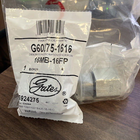 (2) Gates 16MB-16FP - G60275-1616 Hydraulic Hose Adapter