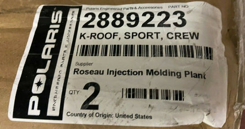 NEW (ONE) Polaris Ranger New OEM, Lightweight Poly Crew Sport Roof 2889223-Mega Mart Warehouse