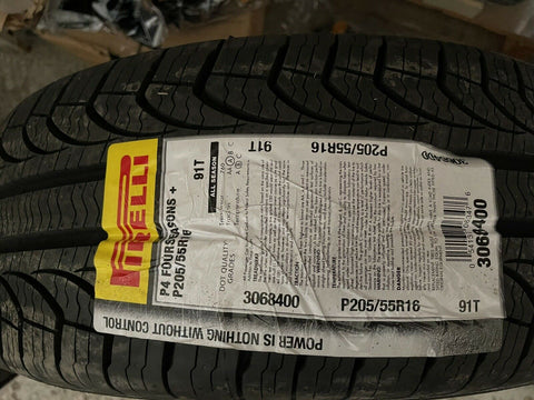 (1) NEW Tire Pirelli P4 Four Seasons Plus 205/55R16 91T AS A/S **FREE SHIPPING**