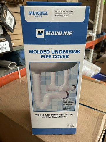 NEW MAINLINE ML102EZ WHITE MOLDED HANDI-CAP UNDERSINK P TRAP & VALVE COVER