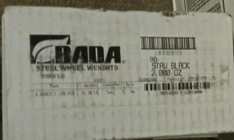 (4 BOXES OF 30) BADA STAW BLACK 2.000OZ WHEEL WEIGHT-Mega Mart Warehouse-Ultimate Unclaimed Freight Buyer and Seller Specialists