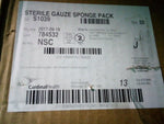 1 NEW CARDINAL HEALTH Sterile Gauze 4" x 4'' S1039 OEM NEW-Mega Mart Warehouse-Ultimate Unclaimed Freight Buyer and Seller Specialists