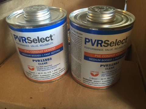 PVR SELECT ELECTRICAL PVC CLEAR CEMENT, 2 QUARTS-Mega Mart Warehouse-Ultimate Unclaimed Freight Buyer and Seller Specialists