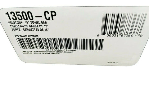 NEW GENUINE KOHLER 13500-CP Kelston 18" Towel Bar - Polished Chrome-Mega Mart Warehouse