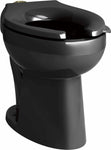 KOHLER Highcliff UltraFloor-Mounted Top Spud Flushometer Bowl Only BLK 96057-7-Mega Mart Warehouse