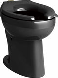 KOHLER Highcliff UltraFloor-Mounted Top Spud Flushometer Bowl Only BLK 96057-7-Mega Mart Warehouse