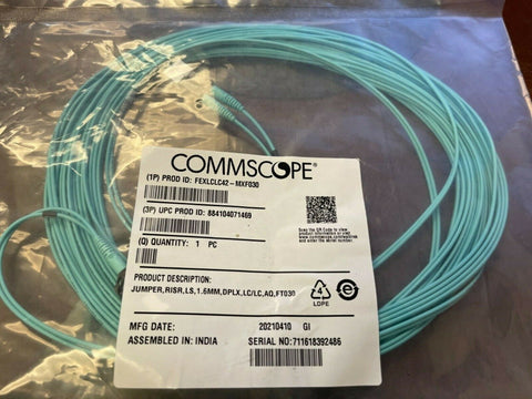NEW Commscope FEXLCLC42MXF030 | OM4 LC to LC, Fiber Patch Cord