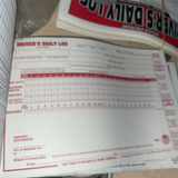 (2)KELLER Premium Driver's Daily Logs Vehicle Official Duplicate Copy Carbonless
