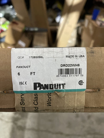 NEW Panduit Panduct PanelMax White DRD22WH6, 6'L x 6.25"W x 2.15"H