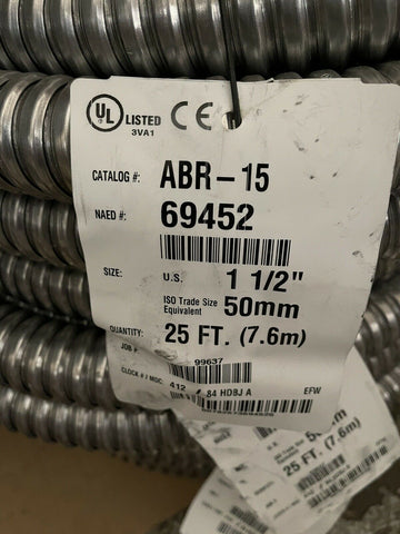 Electri-Flex Aluminum Un-Jacketed Metallic Flexible Conduit 1-1/2" x 25' 69452-Mega Mart Warehouse