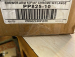 NEW Plumb Pak Polished Chrome Metal Shower Arm and Flange 1/2" X  6"(2 PER LOT)