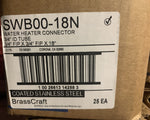(25) BrassCraft SWB00-18N SS Water Heater Connector 3/4" ID, 3/4"FIPx3/4"FIPx18"