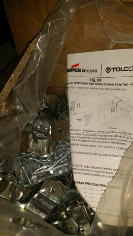B-line y133006gp 782051711998 3/4" strap 2hl pgl (100PCS)-Mega Mart Warehouse-Ultimate Unclaimed Freight Buyer and Seller Specialists