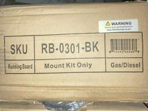 NEW Raptor Series Products RB-0301-BK Running Board Mounting Kit-Mega Mart Warehouse