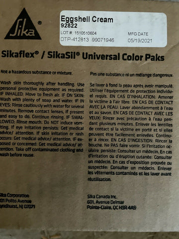 (16) SIKA / SIKASIL UNIVERSAL COLOR PAKS EGGSHELL CREAM 92822