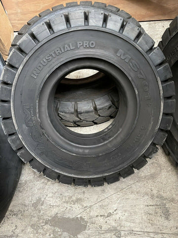 (1) NEW 6.50-10 Maxam MS701 Industrial Pro Solid Forklift Tire FLAT PROOF