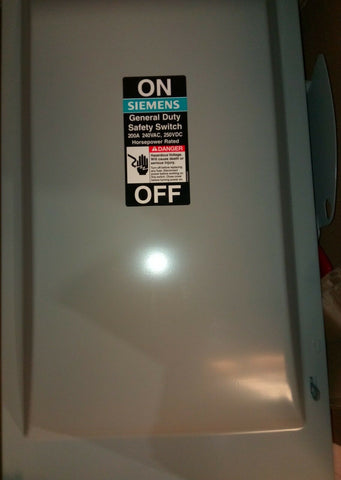 1 NEW SIEMENS GF224NR SAFETY SWITCH, 200 AMP, TYPE 3R-Mega Mart Warehouse-Ultimate Unclaimed Freight Buyer and Seller Specialists